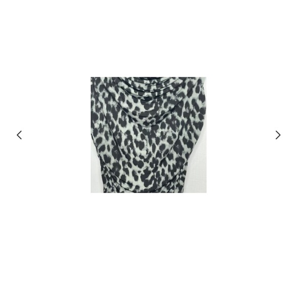 Torrid Black Gray Animal Print Ruched Bodycon Dress Size 5 - Picture 4 of 4